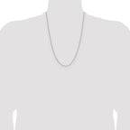 14K White Gold 1mm D/C Oval Link Chain