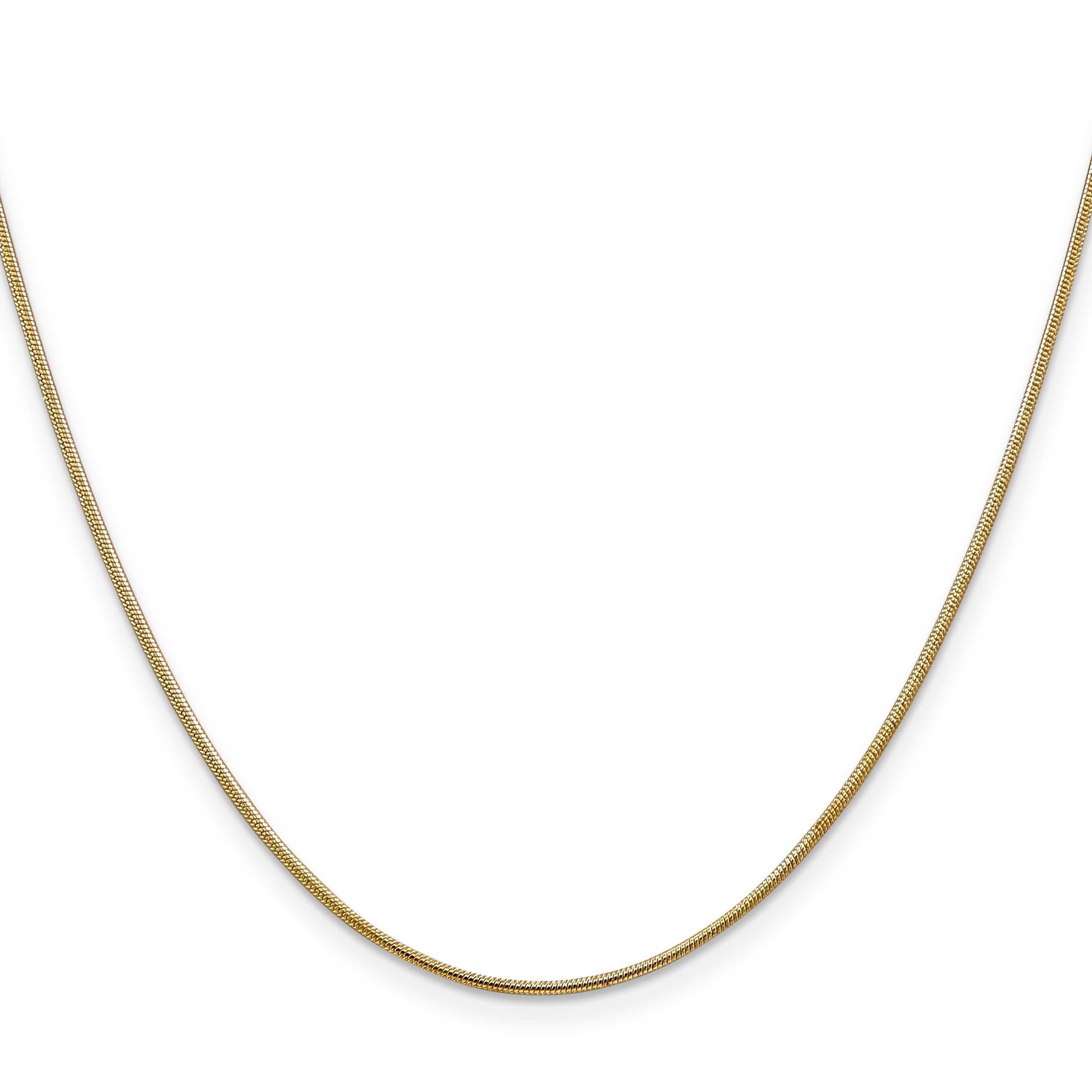 1.0mm 14K Yellow Gold Round Snake Chain Secondary image
