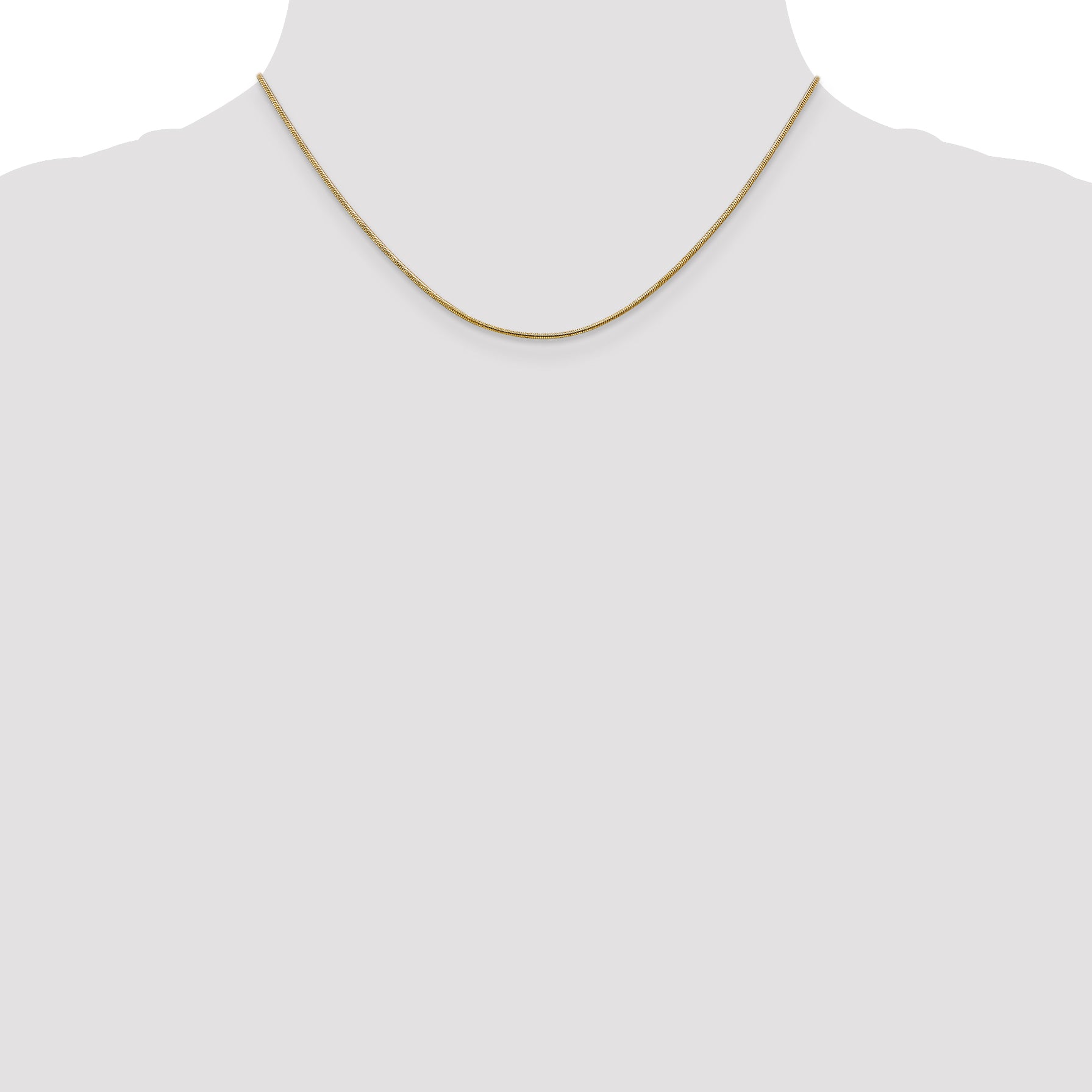 1.0mm 14K Yellow Gold Round Snake Chain - Sophia Jewelers