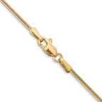 1.3mm 14K Yellow Gold Round Snake Chain - Sophia Jewelers