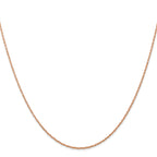 Women's 14K Rose Gold Solid Carded Chain Necklace 0.7mm