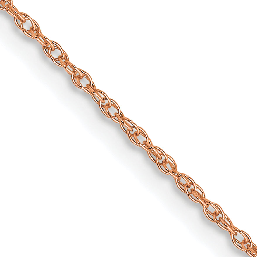 0.7mm 14K Rose Gold Cable Rope Chain - Sophia Jewelers