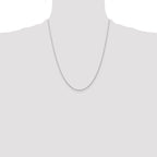 Women's 14K White Gold Solid Carded Chain Necklace 0.7mm - Sophia Jewelers