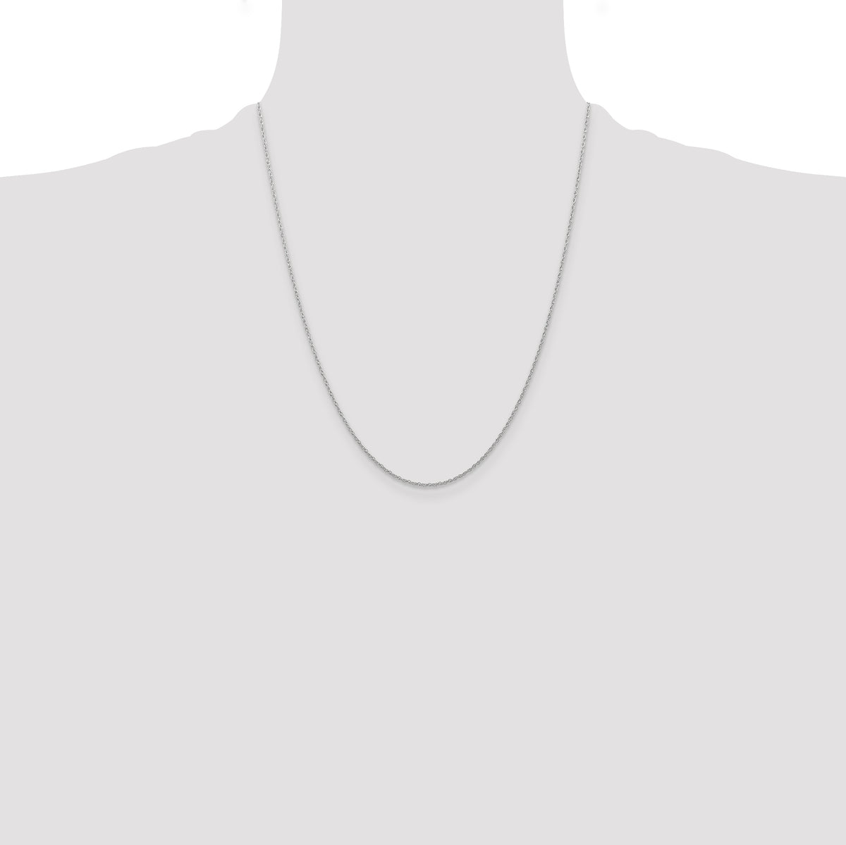 Women's 14K White Gold Solid Carded Chain Necklace 0.7mm - Sophia Jewelers