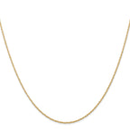 0.7mm 14K Yellow Gold Cable Rope Chain - Sophia Jewelers