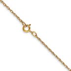 0.7mm 14K Yellow Gold Cable Rope Chain - Sophia Jewelers