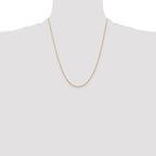 10K Yellow Gold Solid Diamond-Cut Rope Chain Necklace 1.75mm