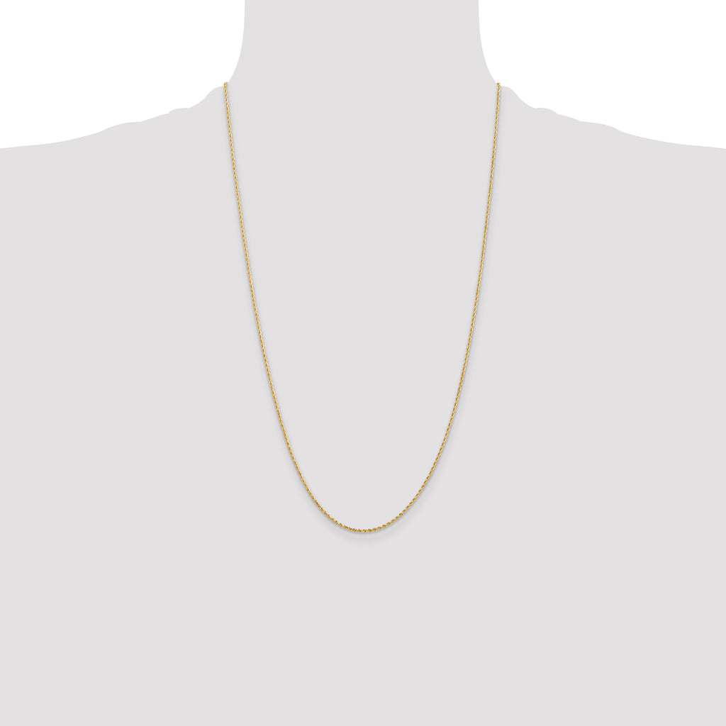 10k 1.75mm Diamond-Cut Rope Chain