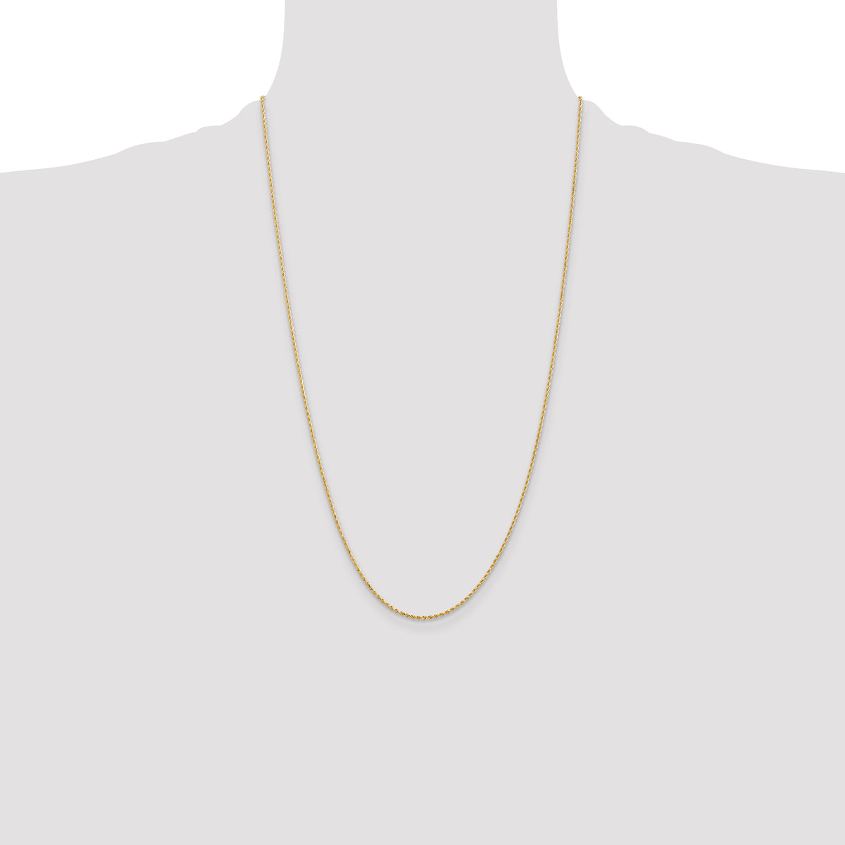 10k 1.75mm Diamond-Cut Rope Chain