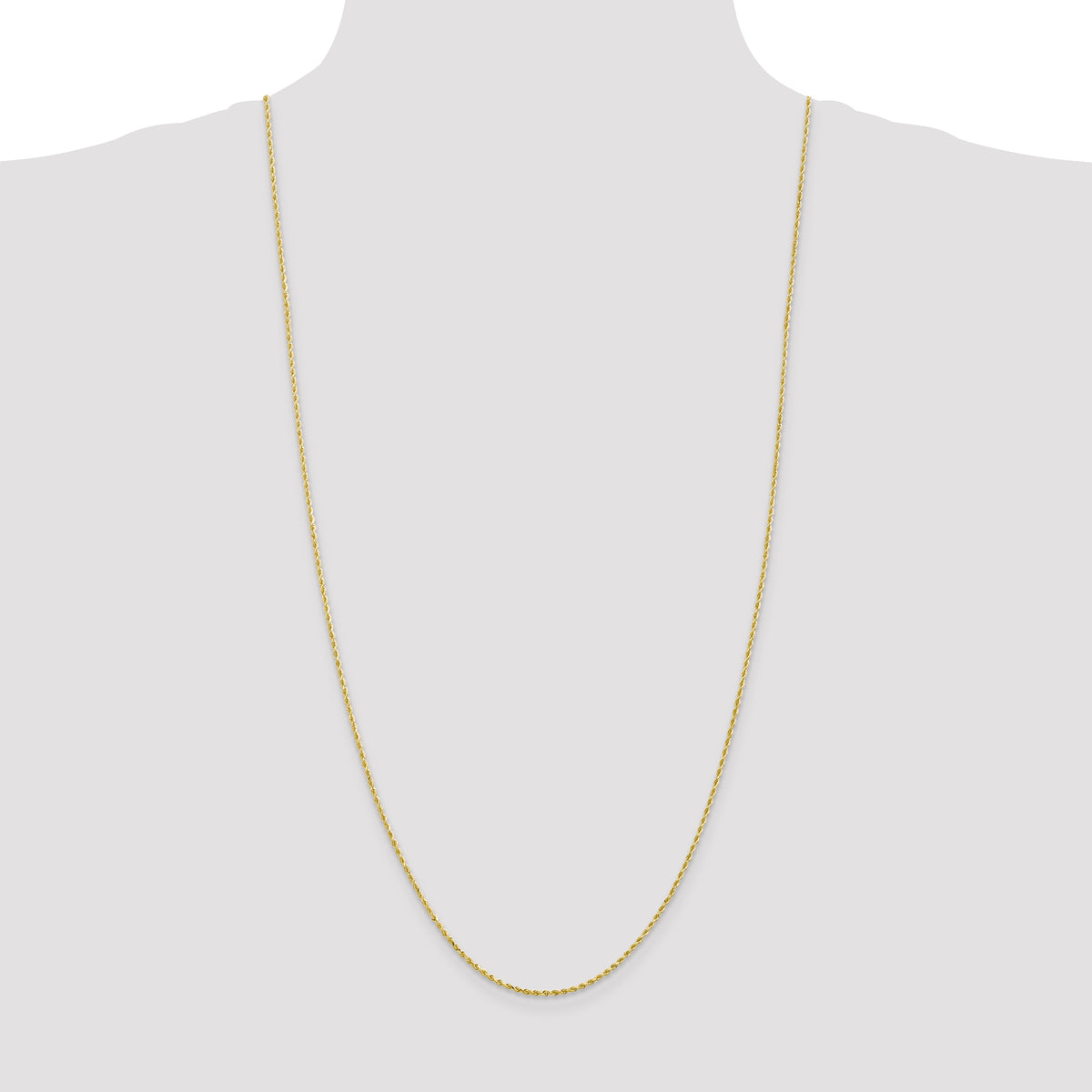 10K 1.75mm Diamond-Cut Rope Chain