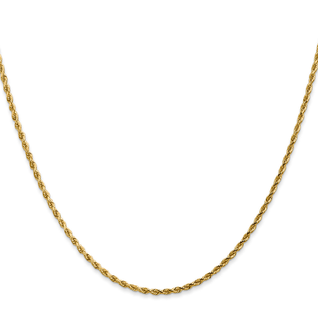 2.0mm 10K Yellow Gold Diamond-Cut Rope Chain - Sophia Jewelers