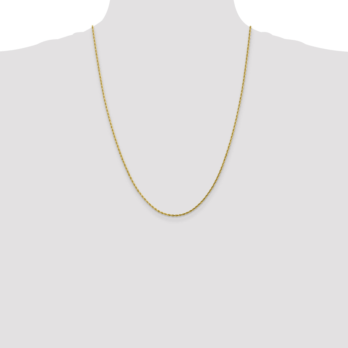 10K 2mm Diamond-Cut Rope Chain