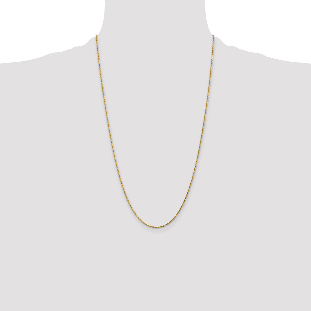 10k 2mm Diamond-Cut Rope Chain