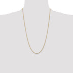 10k 2mm Diamond-Cut Rope Chain
