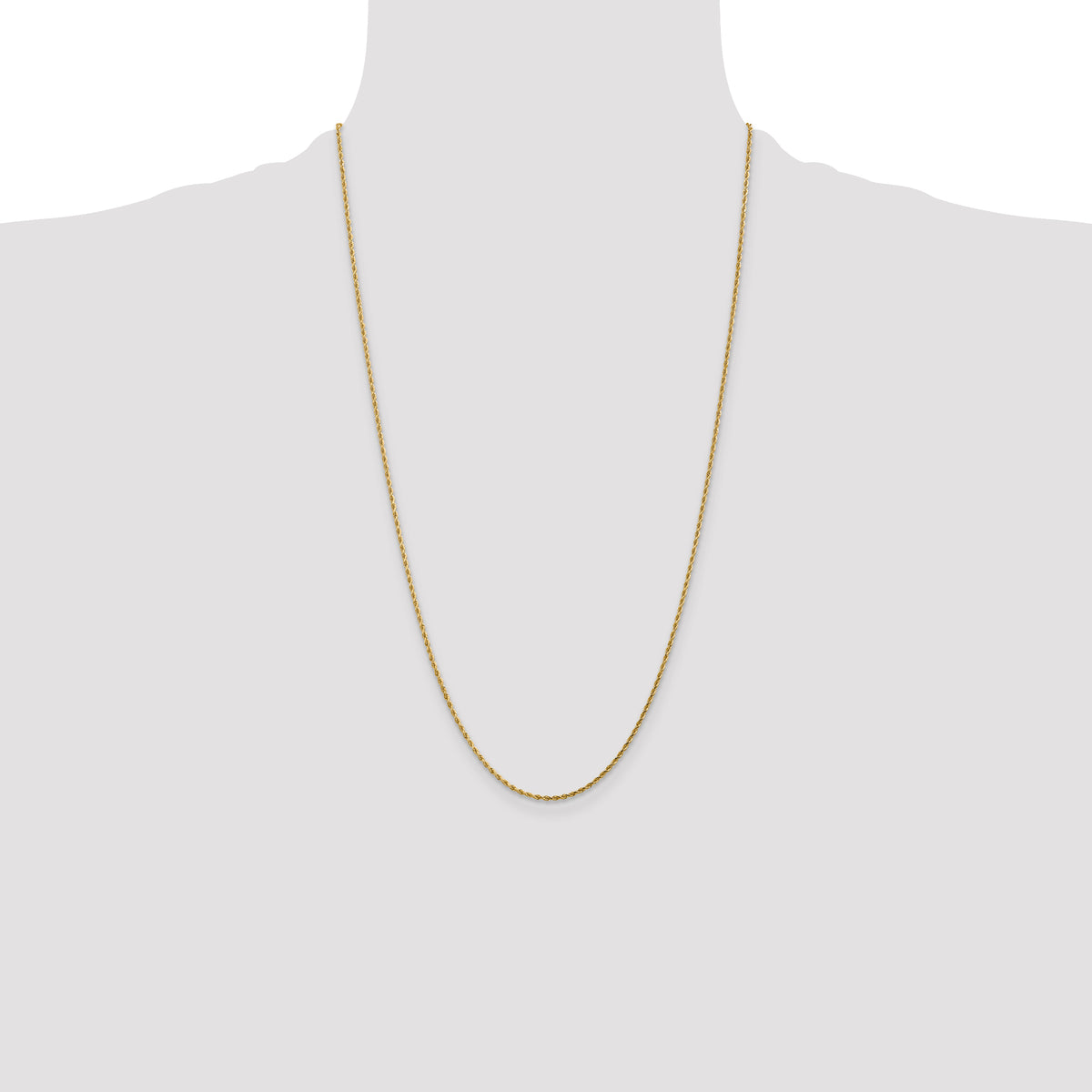 10k 2mm Diamond-Cut Rope Chain
