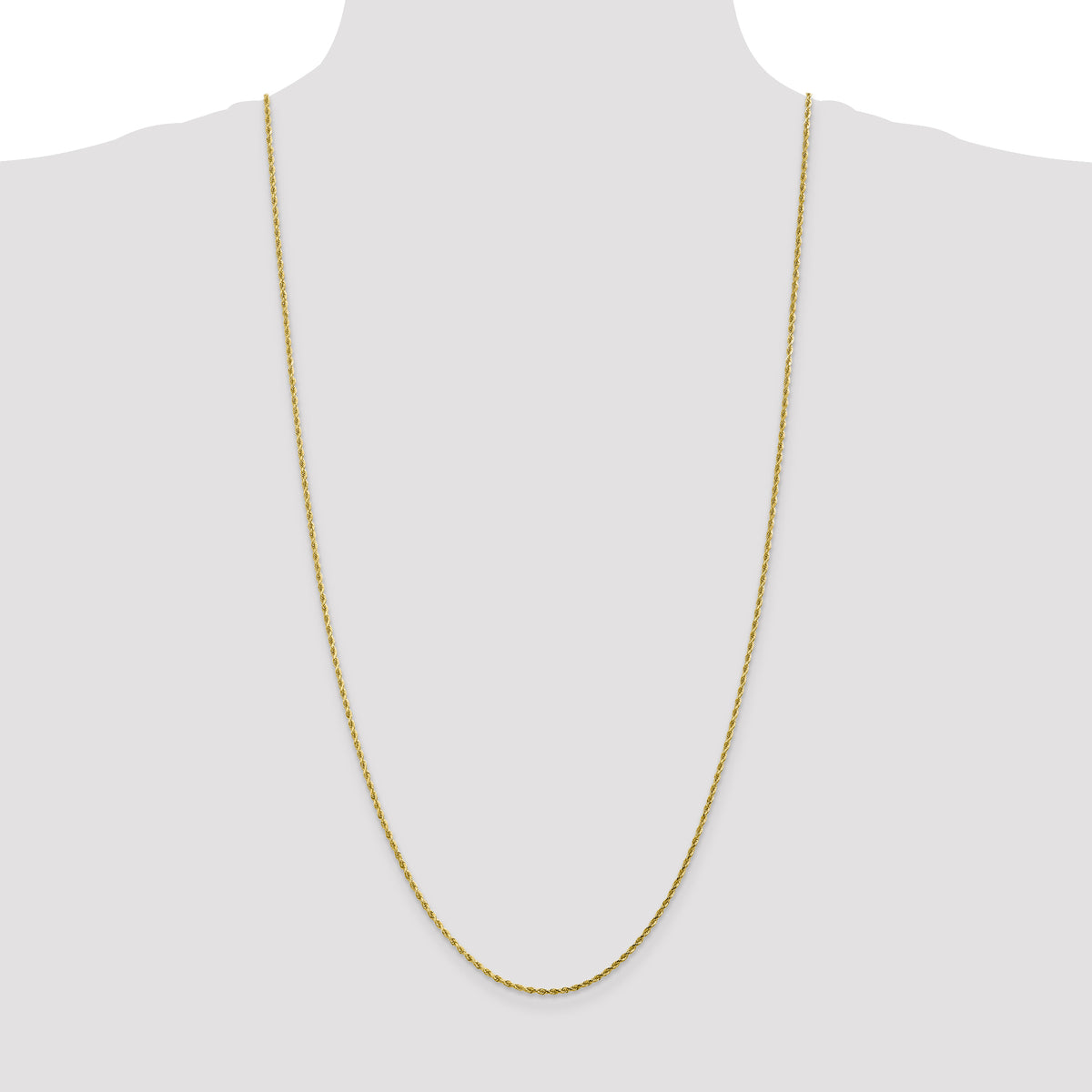10K 2mm Diamond-Cut Rope Chain