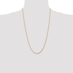 10K 2.25mm Diamond-Cut Rope Chain
