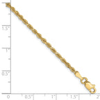 Rope Chain in 10K Yellow Gold, Bracelet to Necklace Lengths, 2.5mm - Sophia Jewelers