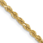 2.5mm 10K Yellow Gold Diamond-Cut Rope Chain - Sophia Jewelers