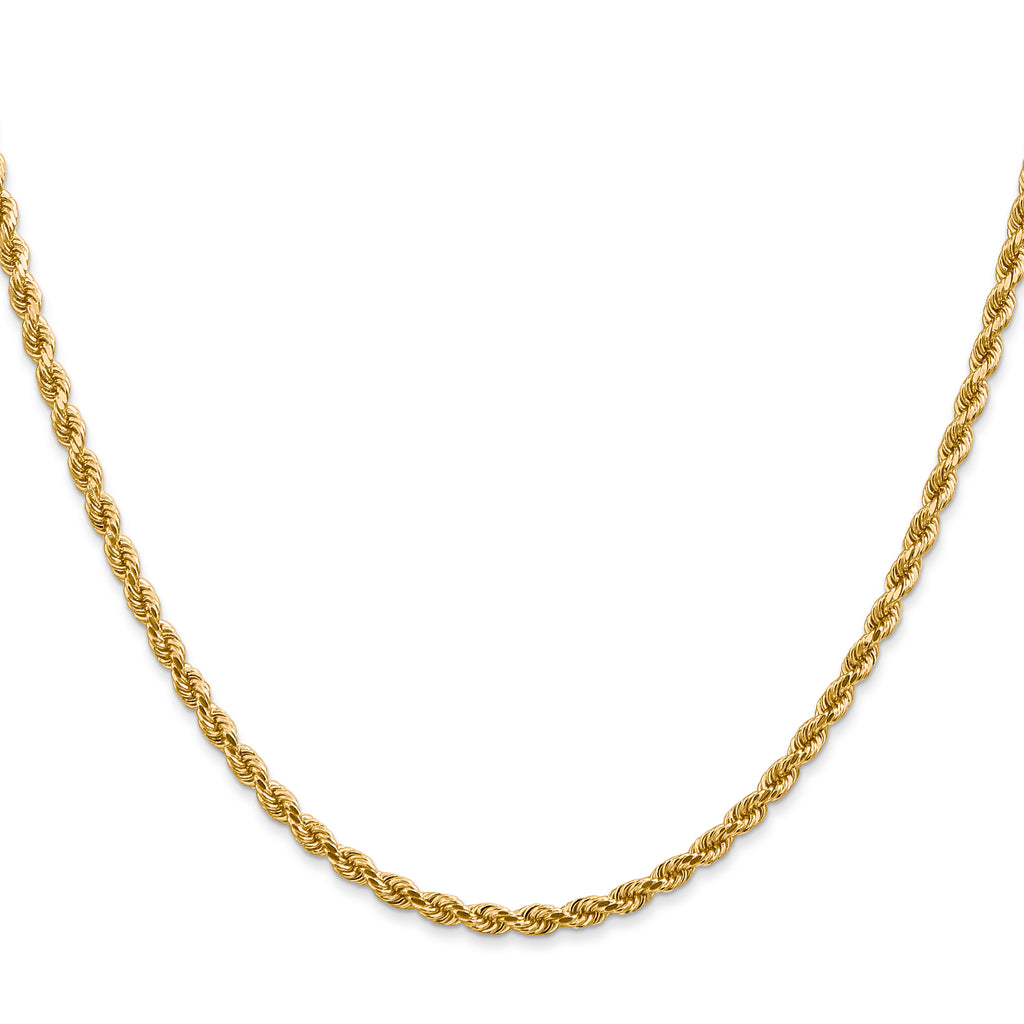 2.75mm 10K Yellow Gold Diamond-Cut Rope Chain - Sophia Jewelers