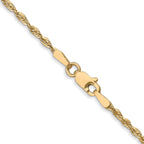 1.8mm 10K Yellow Gold Diamond-Cut Lightweight Rope Chain - Sophia Jewelers