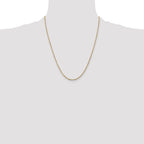 10K 1.8mm Diamond-Cut Lightweight Rope Chain