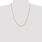 10K 1.8mm Diamond-Cut Lightweight Rope Chain