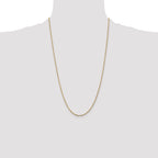 10k 1.8mm Diamond-Cut Lightweight Rope Chain