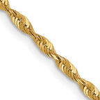 1.8mm 10K Yellow Gold Diamond-Cut Lightweight Rope Chain - Sophia Jewelers
