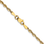 2.5mm 10K Yellow Gold Diamond-Cut Lightweight Rope Chain - Sophia Jewelers
