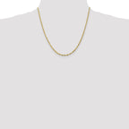 Rope Chain in 10K Yellow Gold, Bracelet to Necklace Lengths, 2.5mm - Sophia Jewelers