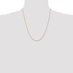 10K Yellow Gold Solid Diamond-Cut Rope Chain Necklace 2.5mm