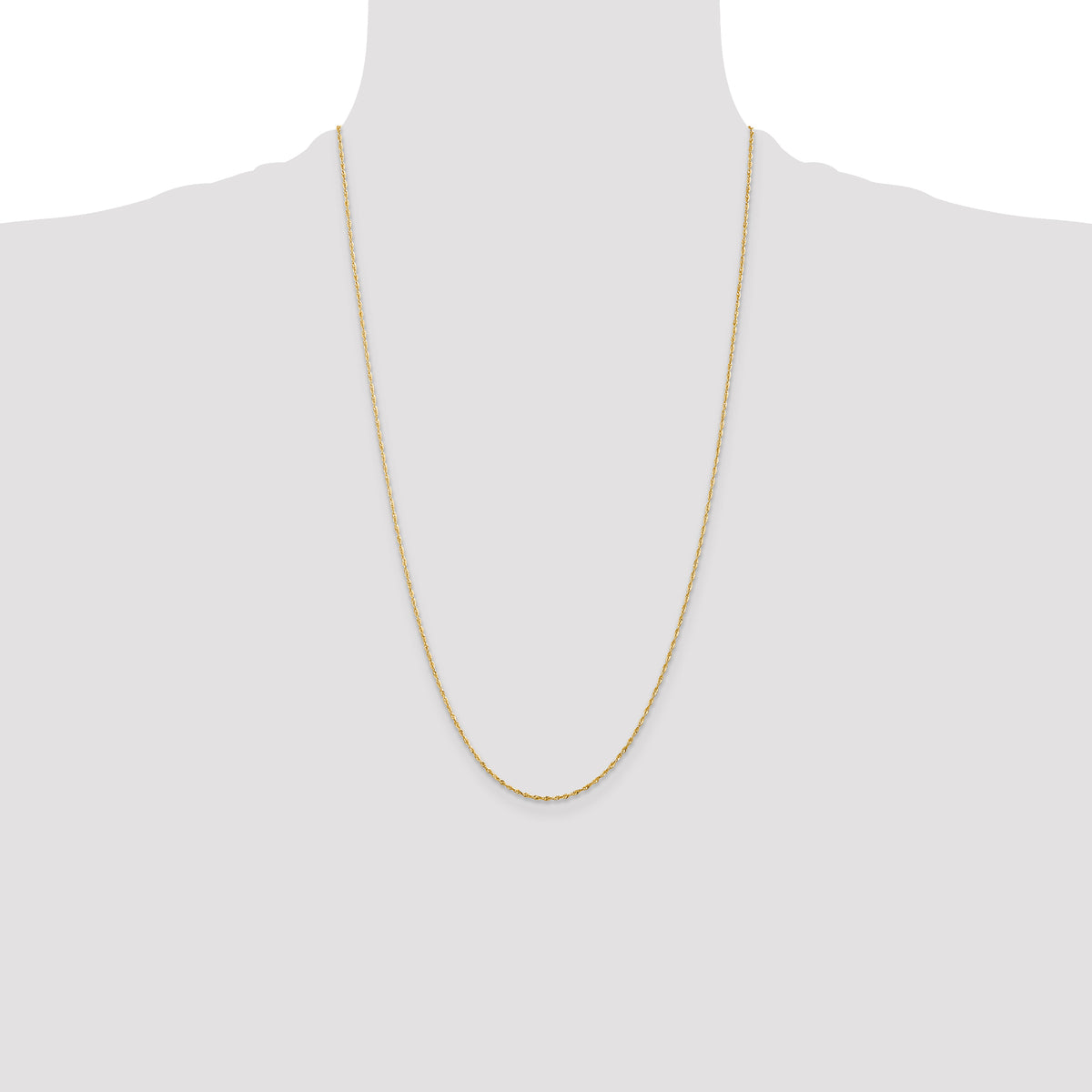 Rope Chain in 10K Yellow Gold, Bracelet to Necklace Lengths, 2.5mm - Sophia Jewelers