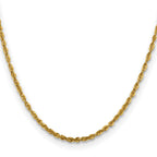 10K Yellow Gold Solid Diamond-Cut Rope Chain Necklace 3mm