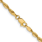 3.0mm 10K Yellow Gold Diamond-Cut Lightweight Rope Chain - Sophia Jewelers