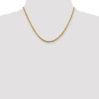 3.0mm 10K Yellow Gold Diamond-Cut Lightweight Rope Chain - Sophia Jewelers