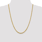 Rope Chain in 10K Yellow Gold, Bracelet to Necklace Lengths, 3mm - Sophia Jewelers