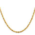 3.5mm 10K Yellow Gold Diamond-Cut Lightweight Rope Chain - Sophia Jewelers