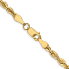 3.5mm 10K Yellow Gold Diamond-Cut Lightweight Rope Chain - Sophia Jewelers
