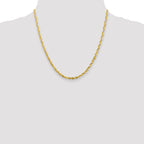 3.5mm 10K Yellow Gold Diamond-Cut Lightweight Rope Chain - Sophia Jewelers