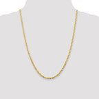 10K 3.5mm Diamond-Cut Lightweight Rope Chain