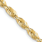 3.5mm 10K Yellow Gold Diamond-Cut Lightweight Rope Chain - Sophia Jewelers