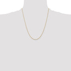 10k 1.5mm Diamond-Cut Lightweight Rope Chain