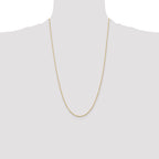 10k 1.5mm Diamond-Cut Lightweight Rope Chain