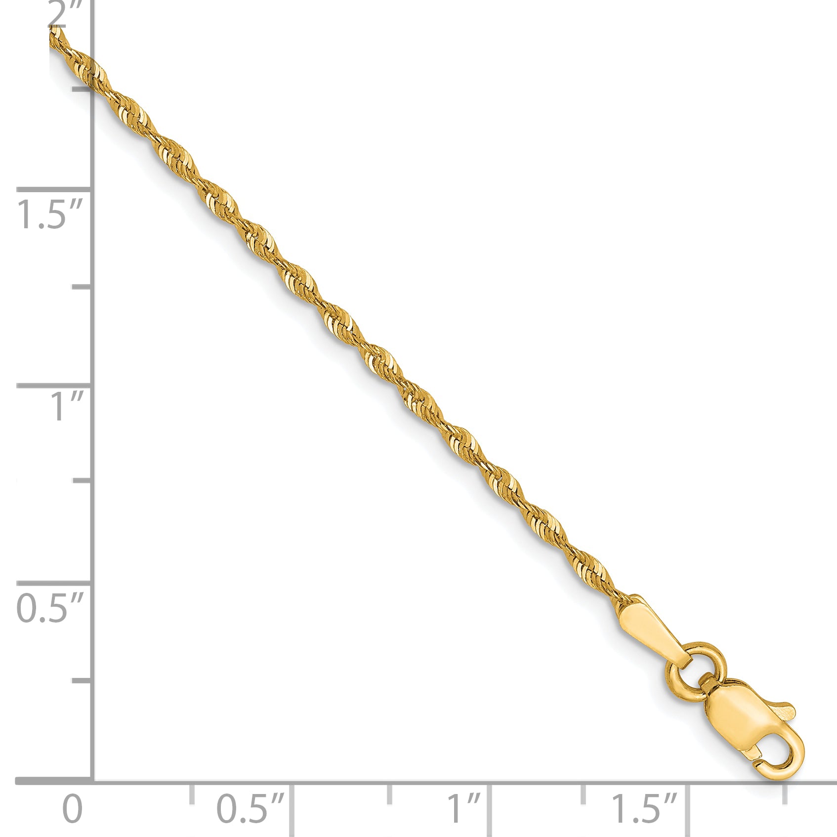 1.5mm 10K Yellow Gold Diamond-Cut Lightweight Rope Chain - Sophia Jewelers