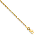 10K 1.5mm Diamond-Cut Lightweight Rope Chain