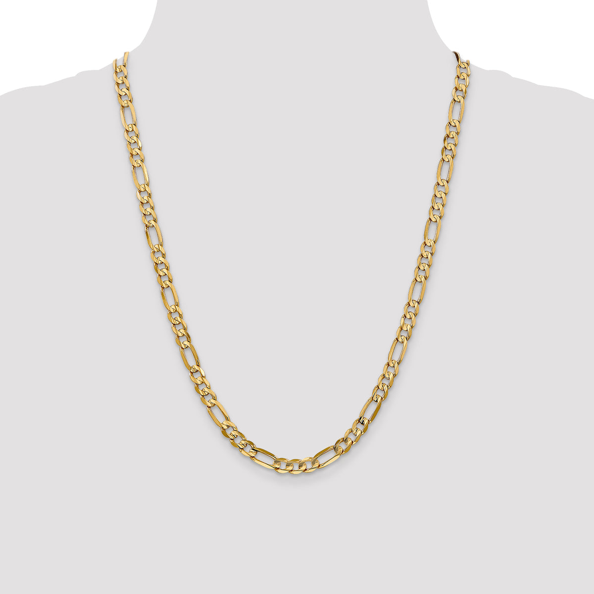 10K 6mm Concave Figaro Chain