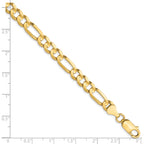 6.0mm 10K Yellow Gold Concave Figaro Chain - Sophia Jewelers