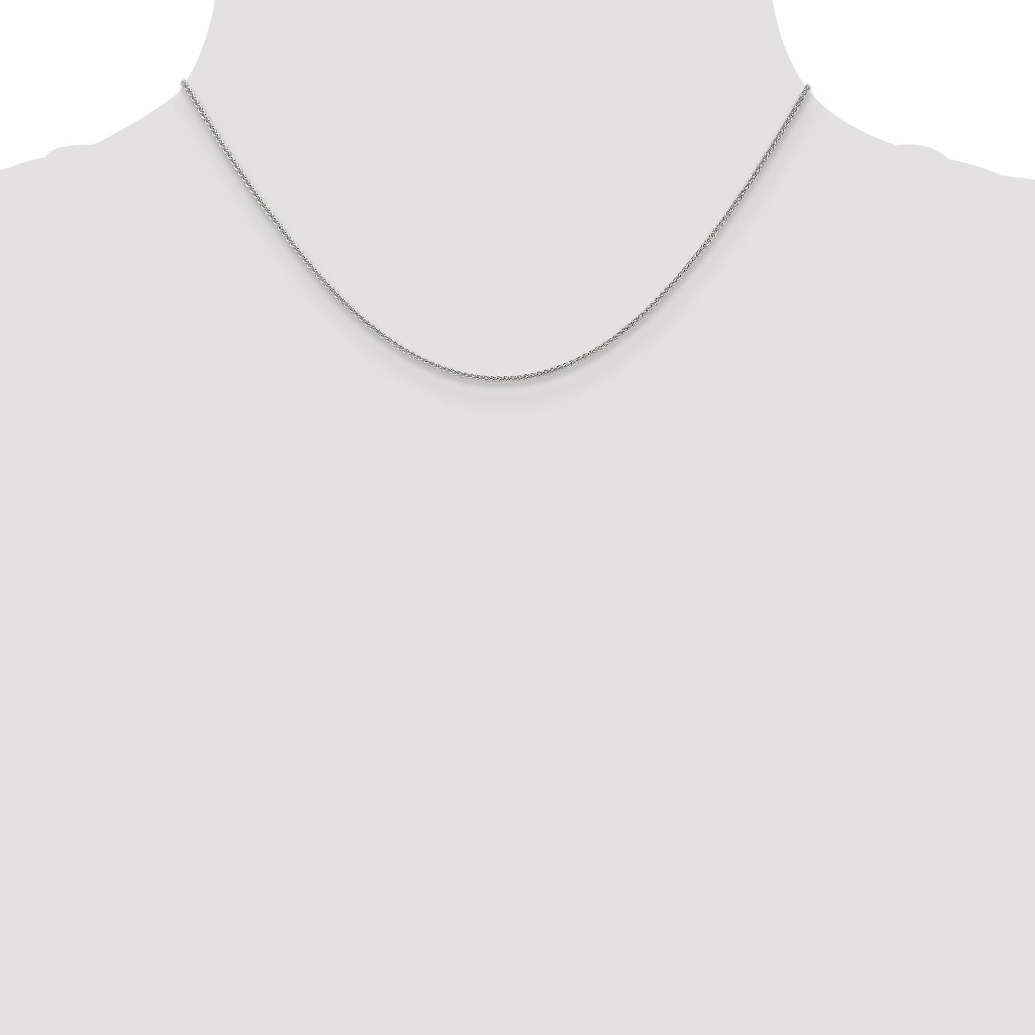 1.0mm 10K White Gold Spiga Chain - Sophia Jewelers