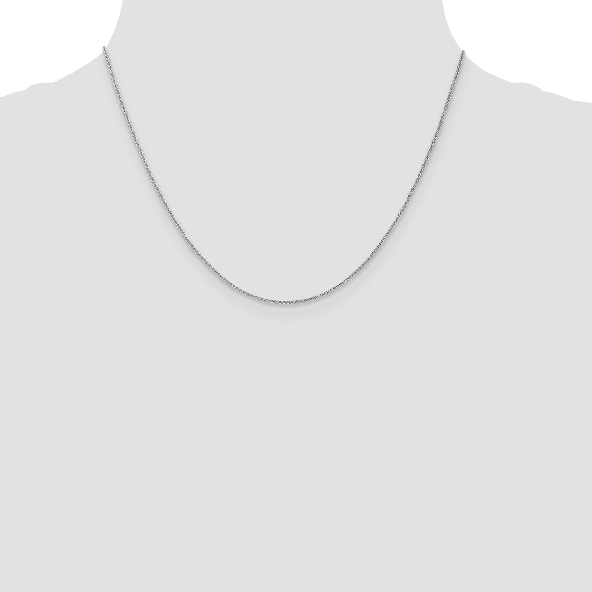 10K White Gold 1mm Spiga Chain